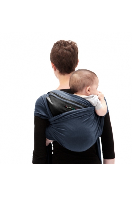 Слинг-шарф JPMBB трикотажный, цвет "синий-черный"