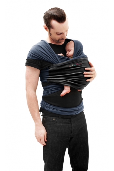 Слинг-шарф JPMBB трикотажный, цвет "синий-черный"