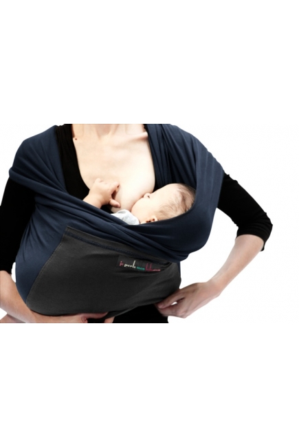 Слинг-шарф JPMBB трикотажный, цвет "синий-черный"