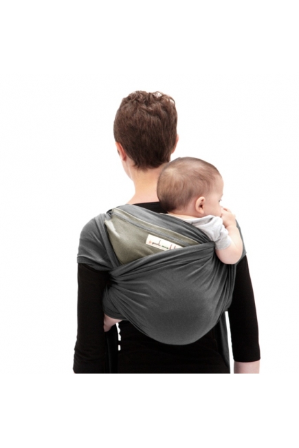 Слинг-шарф JPMBB трикотажный, цвет "антрацит-оливковый"