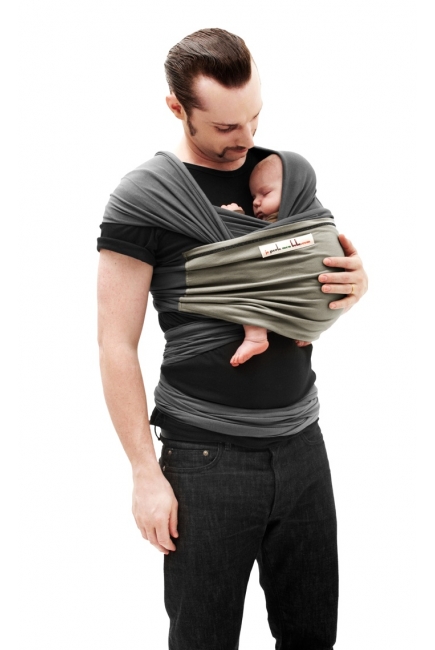 Слинг-шарф JPMBB трикотажный, цвет "антрацит-оливковый"