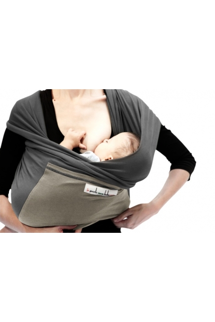 Слинг-шарф JPMBB трикотажный, цвет "антрацит-оливковый"