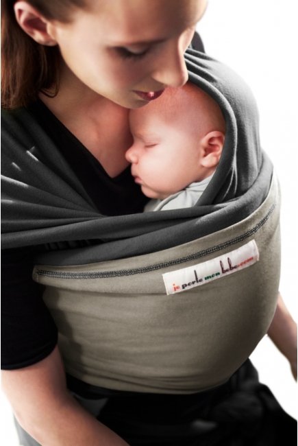 Слинг-шарф JPMBB трикотажный, цвет "антрацит-оливковый"