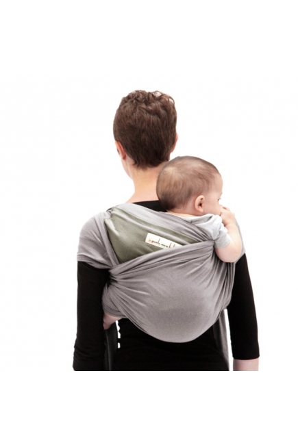 Слинг-шарф JPMBB трикотажный, цвет "светло-серый-оливковый"