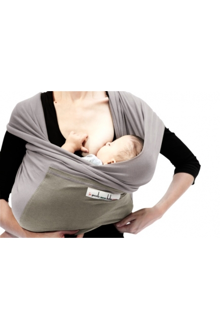 Слинг-шарф JPMBB трикотажный, цвет "светло-серый-оливковый"