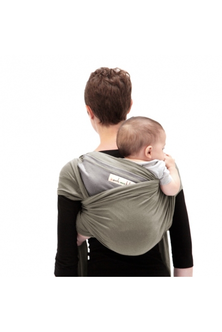 Слинг-шарф JPMBB трикотажный, цвет "оливковый-светло-серый"