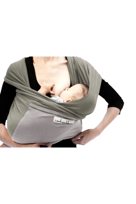 Слинг-шарф JPMBB трикотажный, цвет "оливковый-светло-серый"