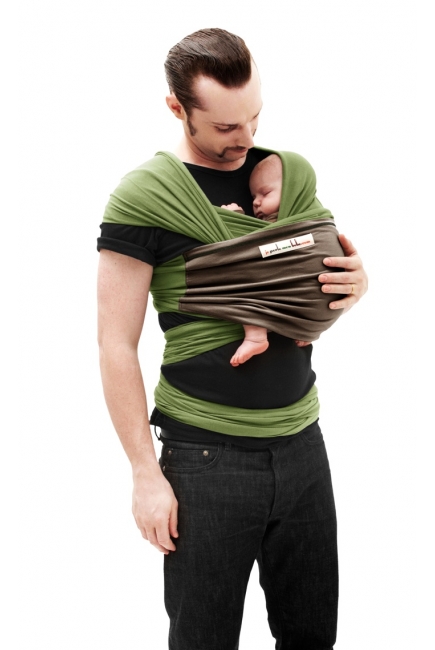 Слинг-шарф JPMBB трикотажный, цвет "фисташковый-коричневый"