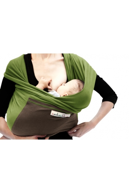 Слинг-шарф JPMBB трикотажный, цвет "фисташковый-коричневый"