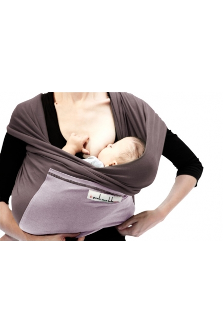 Слинг-шарф JPMBB трикотажный, цвет "коричневый-лавандовый"