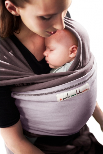 Слинг-шарф JPMBB трикотажный, цвет "коричневый-лавандовый"