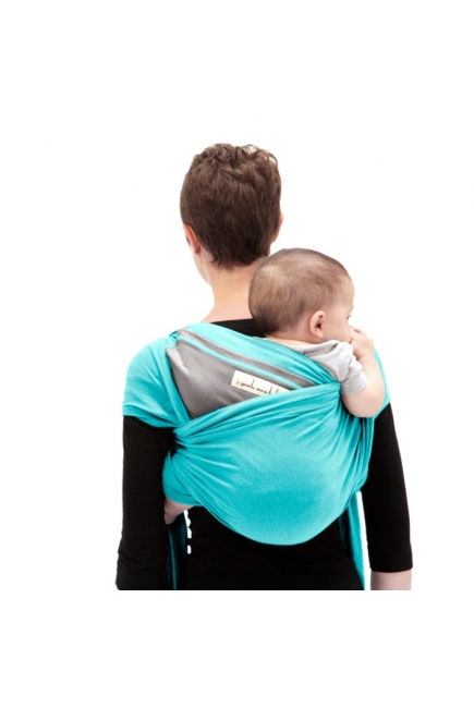 Слинг-шарф JPMBB трикотажный, цвет "бирюза-светло-серый"