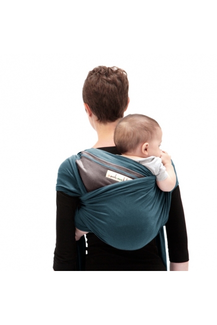 Слинг-шарф JPMBB трикотажный, цвет "морская волна-коричневый"