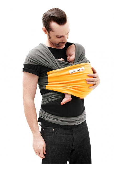 Слинг-шарф JPMBB трикотажный, цвет "серый-манго"