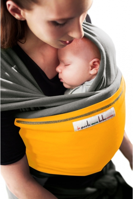 Слинг-шарф JPMBB трикотажный, цвет "серый-манго"