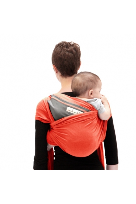 Слинг-шарф JPMBB трикотажный, цвет "серый-коралловый"