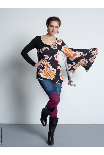 Топ для кормления Mothers en Vogue "Geisha Memoirs", принт "магнолия"