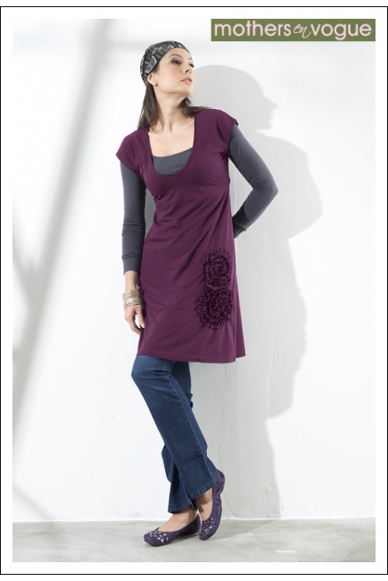 Туника Mothers en Vogue "Adriana Applique", цвет фиолетовый