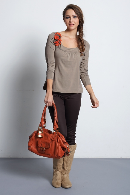 Топ для кормления Mothers en Vogue "Florica", оливково-серый