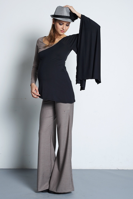 Топ для кормления Mothers en Vogue "Geisha Memoirs", черно-бежевый