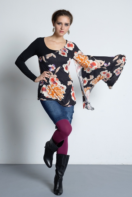 Топ для кормления Mothers en Vogue "Geisha Memoirs", принт "магнолия"