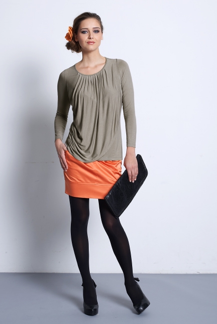 Топ для кормления Mothers en Vogue "Goddess Drape", цвет оливково-серый