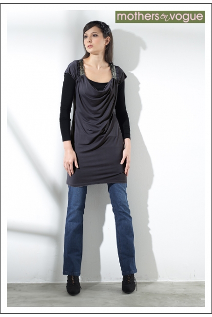 Туника Mothers en Vogue "Moonstruck Deco", цвет темно-серый
