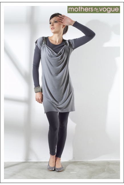 Туника Mothers en Vogue "Moonstruck Deco", цвет светло-серый