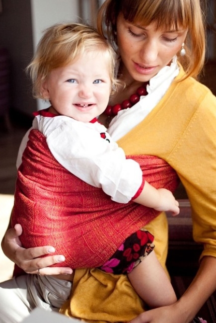 Слинг-шарф Didymos, Indio Rubin-Mandarine (рубин-мандарин)