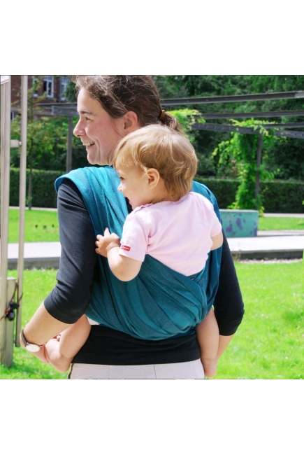 Слинг-шарф Didymos, Waves Aqua (волны аква)