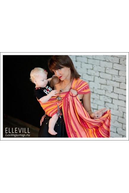 Слинг с кольцами Ellevill Zara Tricolor Coral Summer