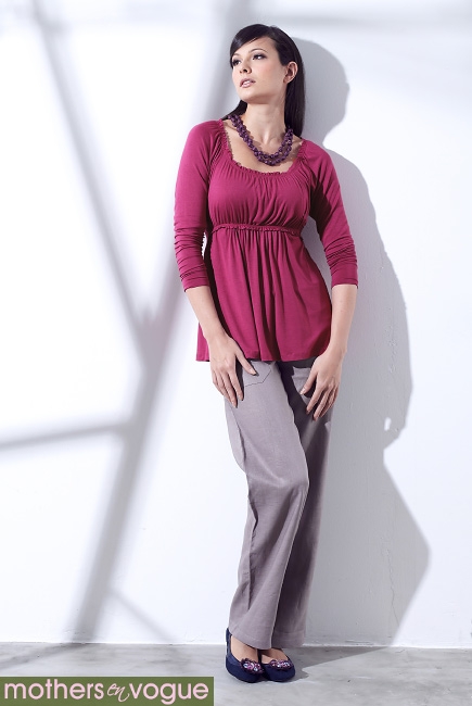 Топ для кормления Mothers en Vogue Olena Babydoll, вишневый