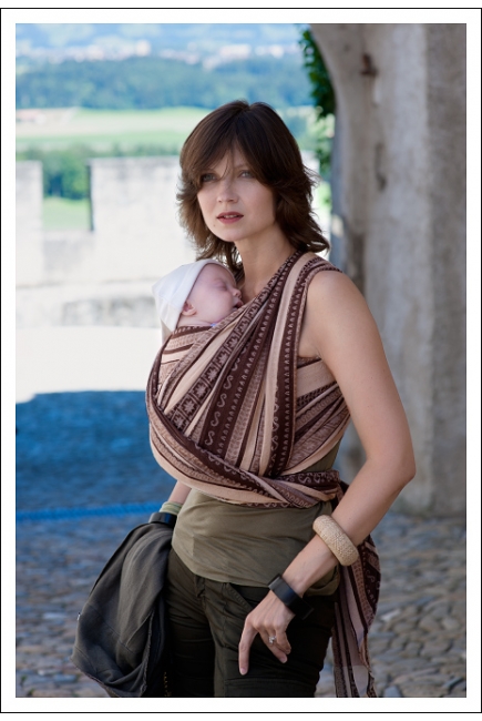 Слинг-шарф Ellevill Zara Tricolor Sandstorm со льном