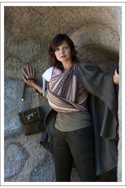 Слинг-шарф Ellevill Zara Tricolor Sandstorm со льном