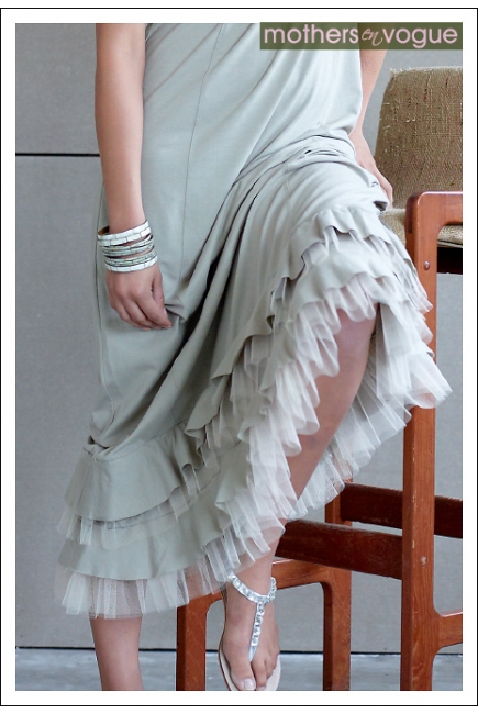 Платье Mothers en Vogue "Tulle Maxi", цвет светлый хаки