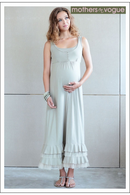 Платье Mothers en Vogue "Tulle Maxi", цвет светлый хаки