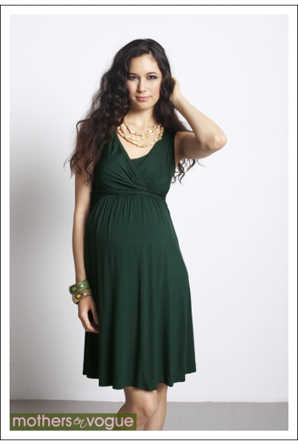 Платье Mothers en Vogue "Wrap Dress" без рукавов, цвет зеленый