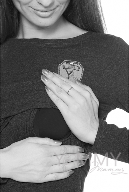 Платье длинное с карманам изумруд для кормящих