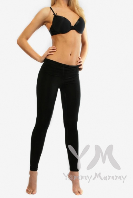 Лосины черные из модала для кормящих