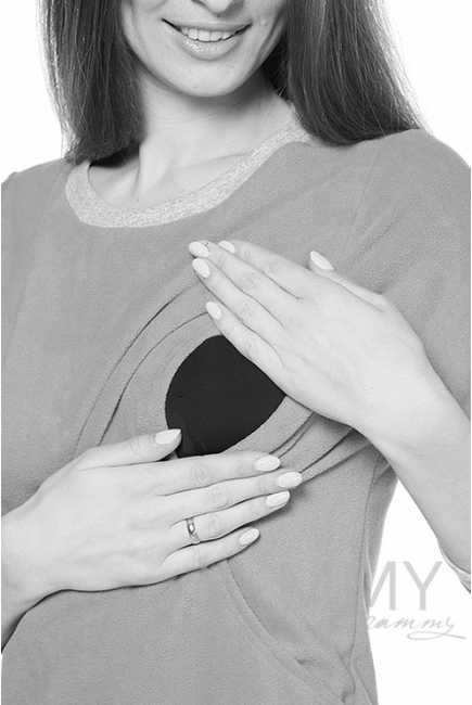 Джемпер для кормящих и беременных флисовый, цвет экрю