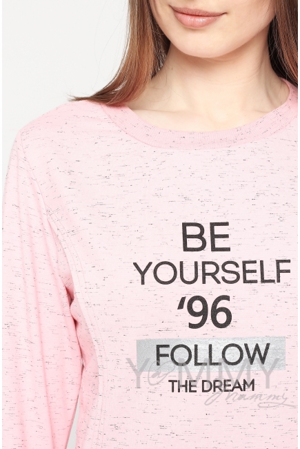 Костюм с принтом для беременных и кормящих, розовый