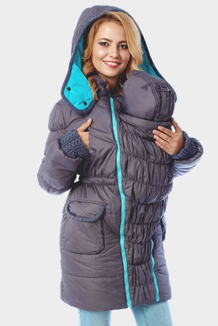 Слингокуртка зимняя Gliona 3в1, серый