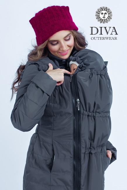 Слингокуртка зимняя 4 в 1 Diva Outerwear Grafite