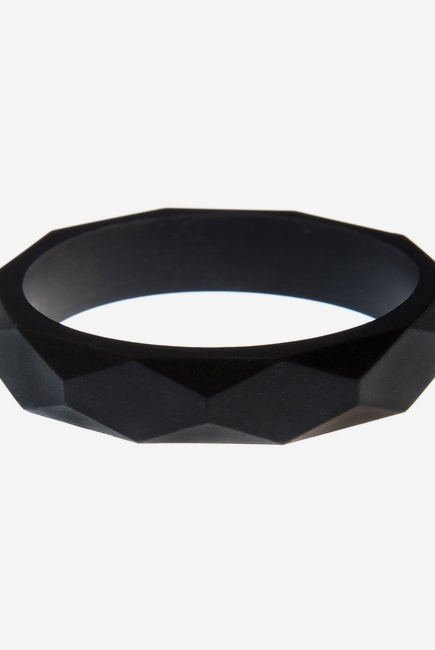 Молочный браслет из пищевого силикона, черный