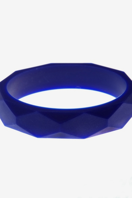 Молочный браслет из пищевого силикона, синий