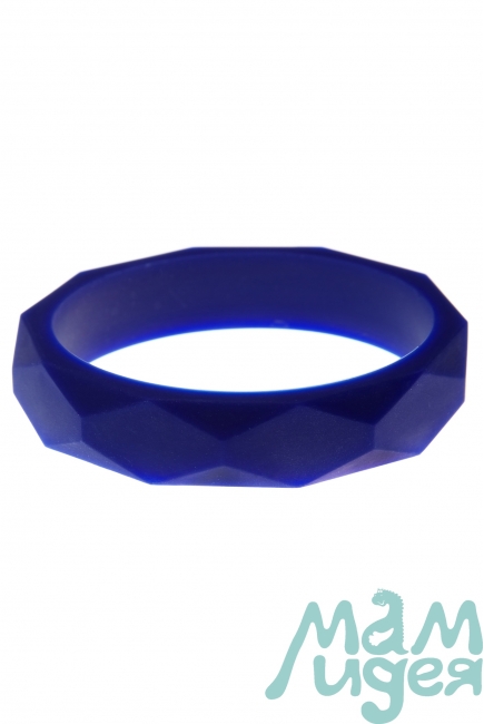 Молочный браслет из пищевого силикона, синий