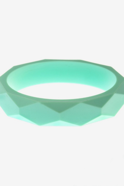 Молочный браслет из пищевого силикона, мятный