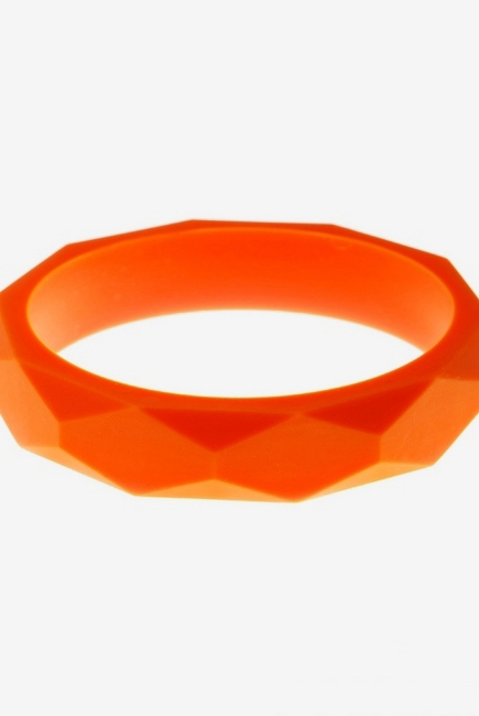 Молочный браслет из пищевого силикона, оранжевый