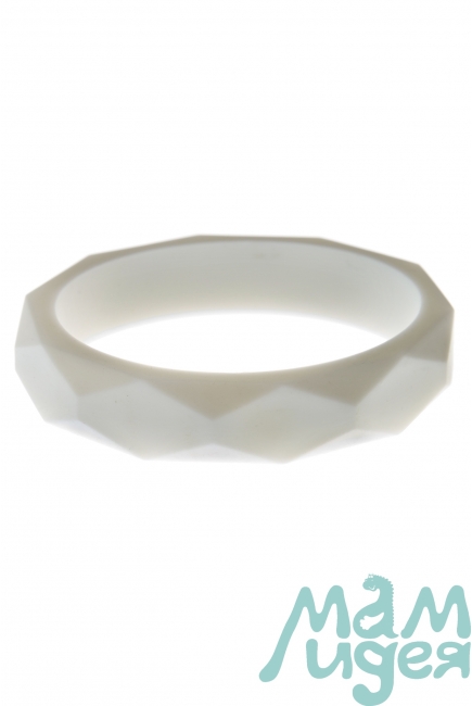 Молочный браслет из пищевого силикона, белый