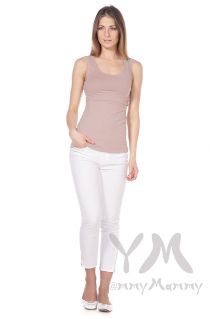 Майка для беременных и кормящих, капучино